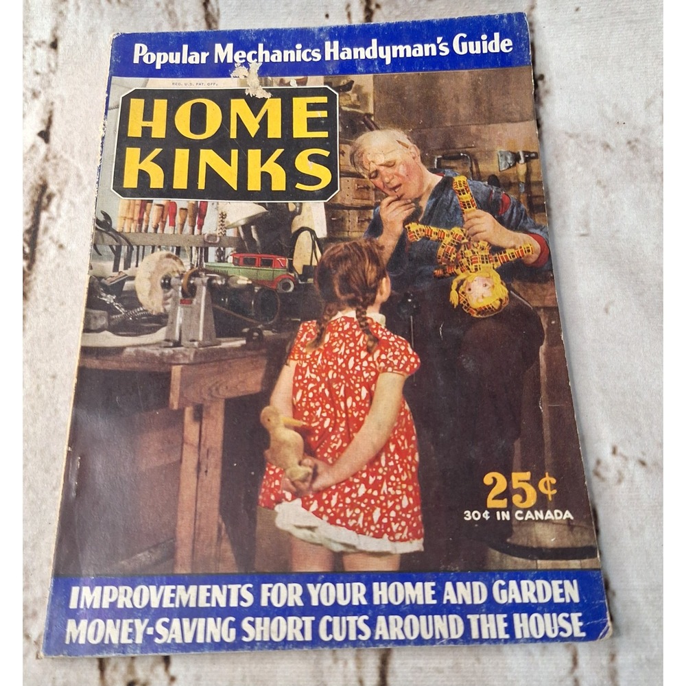 Vintage 1942 Popular Mechanics Home Kinks DIY Handyman Guide Magazine Booklet